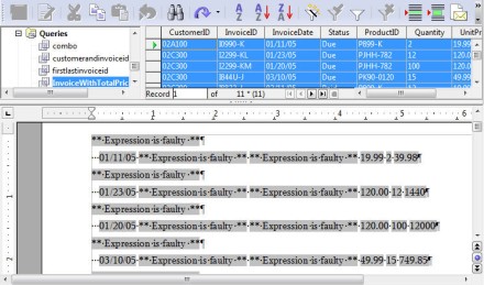 Data to fields view