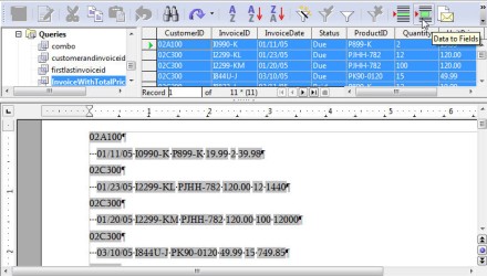 correct query data