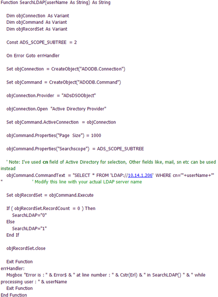 Search Microsoft Active Directory with LotusScript