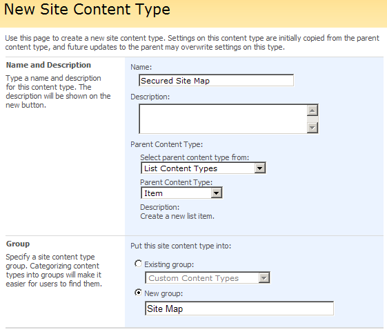 creating SharePoint site map.