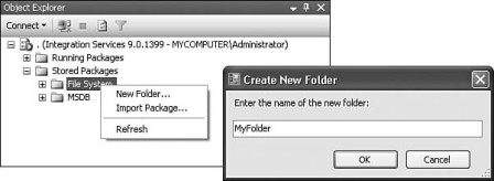 Figure 16-48: The Package Roles dialog box with the db_dtsoperator role assigned to the reader role, and the db_dtsadmin role to the writer role.