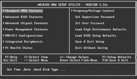 Сброс bios из linux