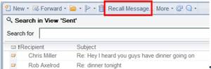 recall email lotus notes 8.5