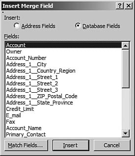 Figure 7.14: Microsoft Word Mail Merge letter composed