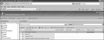 Figure 7.6: Microsoft CRM Mail Merge icon