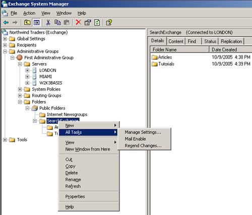 Public folder changes in Exchange 2003 SP2