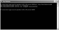 how to stop Oracle database
