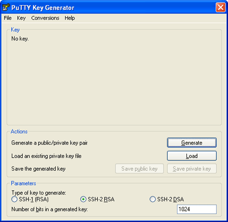 Putty Key Generator Type Of Key To Generate