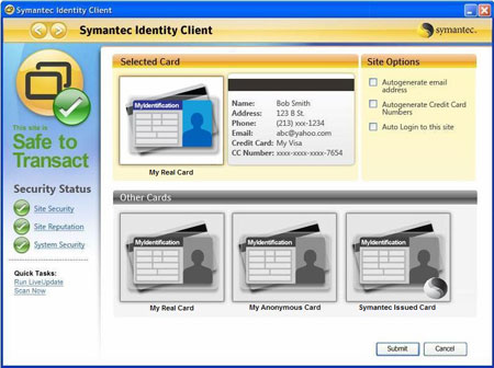 Identity Client Screenshot