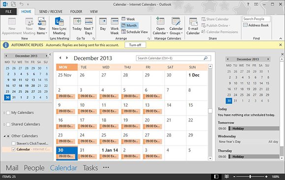 How to share calendars in Exchange 2013