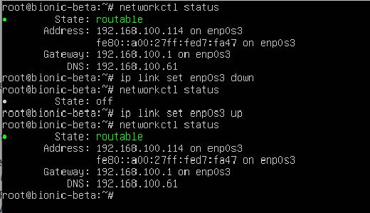 Bei Neuinstallationen ist per Standard netplan.io im Einsatz.