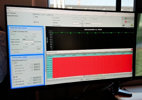 Abbildung 4: Bei der 5G-Testfahrt im ICE lag dieser Mission Critical Network Slice fast immer stabil bei 1 MBit/s Durchsatz.