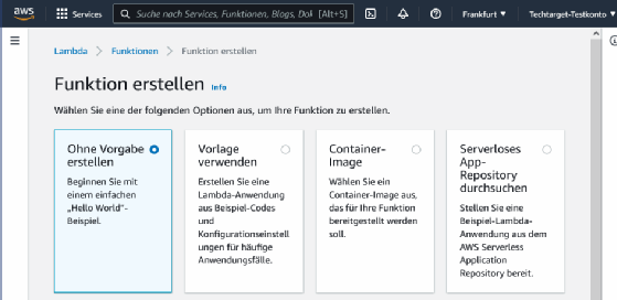 Abbildung 2: Für die neue Funktion haben Sie viele Funktionen zur Wahl.