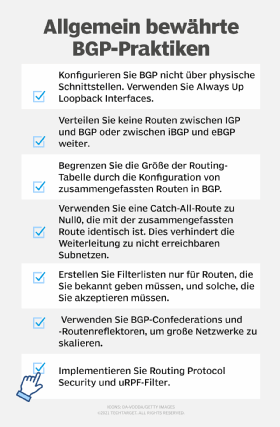 Abbildung 1: Diese bewährten Verfahren gelten für die meisten BGP-Anwendungsfälle.