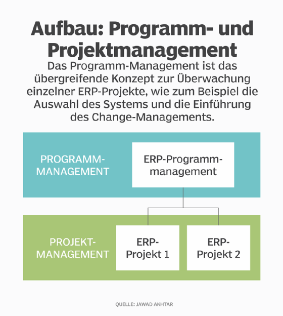 Abbildung 1: Die Hierarchie von Programm- und Projektmanagement.