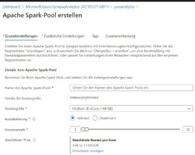 Abbildung 5: Apache Spark in Azure Synapse Analytics einbinden.