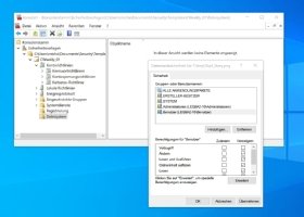 Abbildung 4: Die Einstellungen für das Dateisystem können dazu genutzt werden, die Einträge in die ACLs (Access Control List) festzulegen, die auf bestimmte Ordner und Dateien zutreffen sollen.
