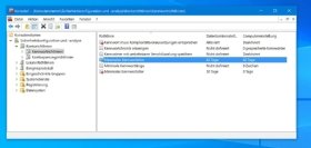 Abbildung 7: Das Ergebnis nach einem Durchlauf der Analyse: Zwei Sicherheitseinstellung auf dem aktuellen System stimmen nicht mit den Vorgaben der Schablone überein.