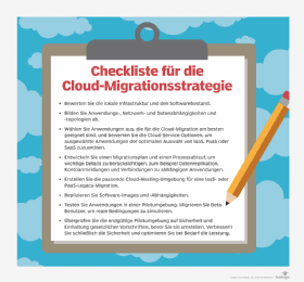 Abbildung 1: Checkliste für die Cloud-Migrationsstrategie