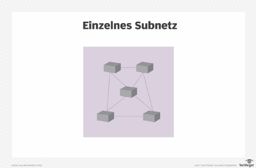 Netzwerkmodell mit einem einzigen Subnetz.