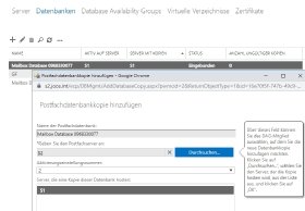 Abbildung 3: Erstellen einer neuen Postfachdatenbankkopie.