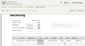 Abbildung 7: Rechnungen in Datev Unternehmen online schreiben.