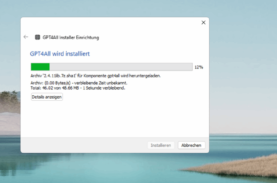 GPT4All-Installation
