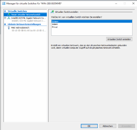 Abbildung 1: Die unterschiedlichen virtuellen Switch-Typen von Hyper-V.