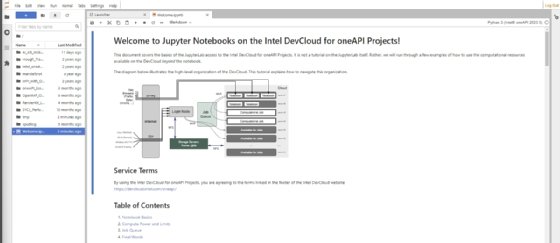 Intel Developer Cloud über Jupyter-Noteboooks nutzen