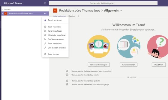 Abbildung 2: Microsoft Teams einsetzen und verwalten.