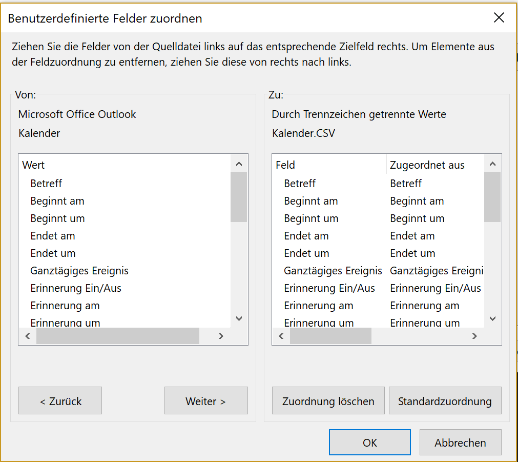 Kalender und andere Daten aus Microsoft Outlook exportieren  Computer 