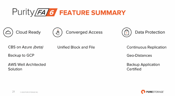 Abbildung 1: Pure Storage optimiert drei wichtige Bereiche mit Purity 6.0.