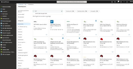 SAP im Azure Marketplace