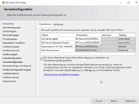 Abbildung 4: Systemdienste von SQL Server 2019 konfigurieren.