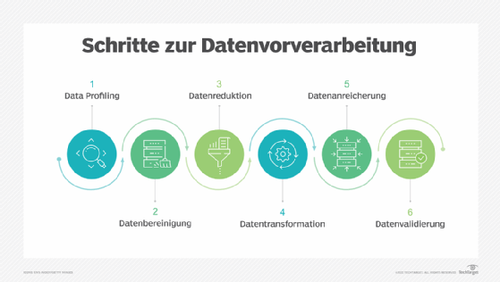 Abbildung 1: Datenvorverarbeitung umfasst in der Regel diese sechs Schritte.