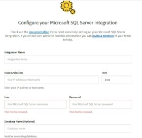 Abbildung 2: Anbinden von Datenbanken an Stitch am Beispiel von Microsoft SQL Server.