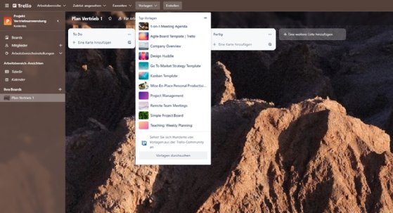 Boards, Karten und Listen in Trello