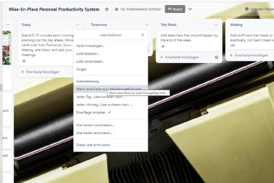 Automatisierungen in Trello
