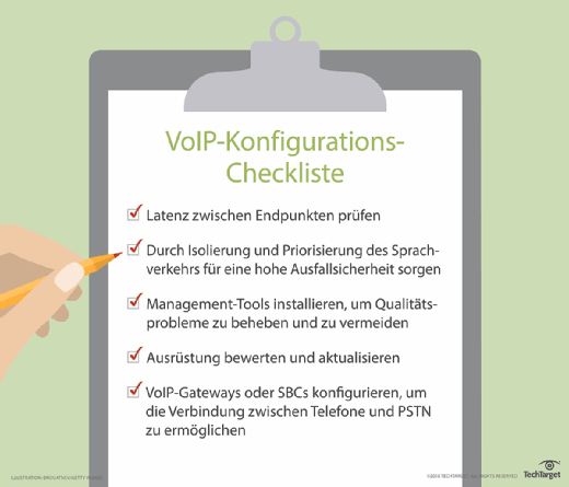 Checkliste für die VoIP-Konfiguration