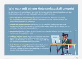 Abbildung 1: Befolgen Sie diese Schritte, um herauszufinden, was Ihren Netzwerkausfall verursacht haben könnte.
