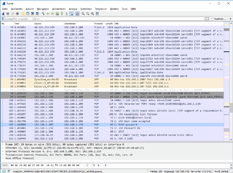 wireshark https password sniffing