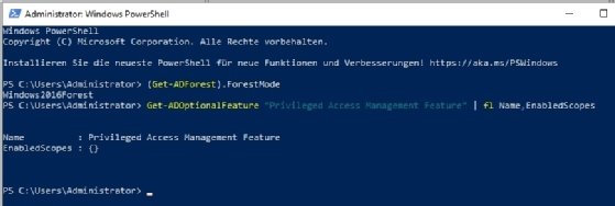 Abbildung 2: Privileged Access Management ist in Windows Server integriert und kann für Activre Directory leicht aktiviert werden.