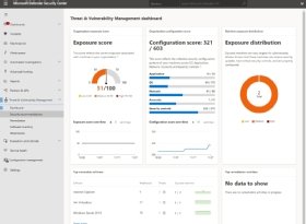 Abbildung 1: Microsoft erweitert Defender ATP um Threat und Vulnerability Management samt zugehörigem Dashboard.