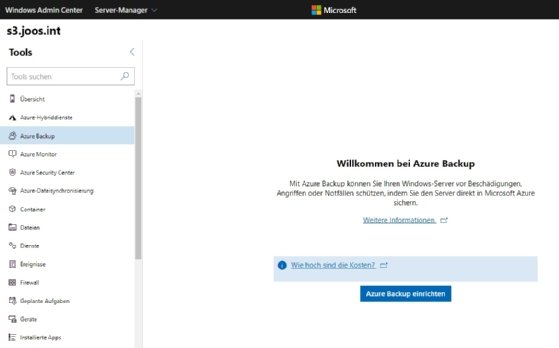Abbildung 2: Daten von Notebooks mit Azure Backup sichern.