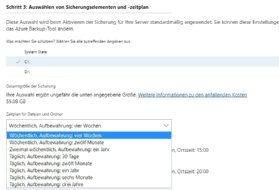Abbildung 3: Einrichtung von Azure Backup.