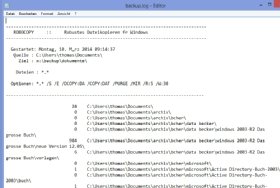 Abbildung 5: Daten mit Robocopy sichern.