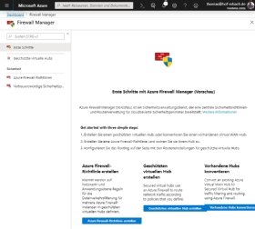 Abbildung 1: Derzeit lässt sich die Vorschauversion des Azure Firewall Managers in Azure testen.