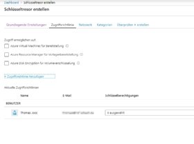 Abbildung 2: Admins können in Azure Key Vault Zugriffsrichtlinen anlegen und verwalten.