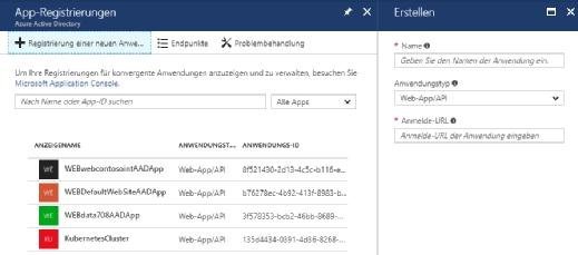 Cloud-Anwendungen können mit Microsoft Azure registriert werden, das gilt vor allem für Dienste aus Microsoft Azure.