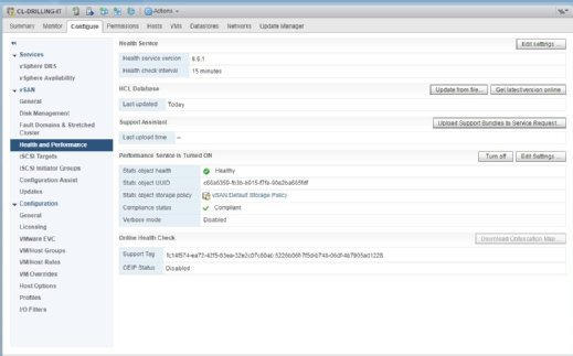 Ebenfalls ein Feature aktueller vSAN-Versionen ist das Aktivieren von Performance-Checks.
